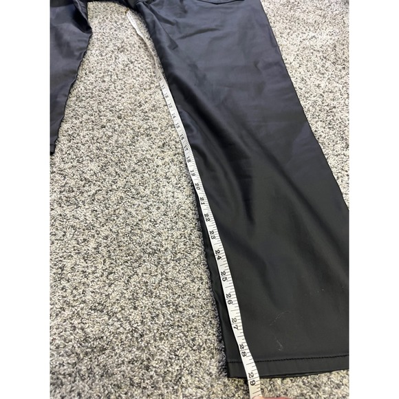 We The Free Black Faux Leather High Rise Slim Straight Leg Pants Size 27 - Picture 11 of 16